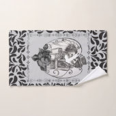 Skelet Liefdes Koppel Huwelijksdans Bad Handdoek (Handdoek)