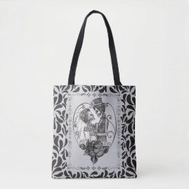 Skelet Liefdeskoppel Huwelijksdans Tote Bag