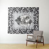 Skelet Liefdeskoppel Huwelijksdans Wandkleed (In Situ (horizontaal))