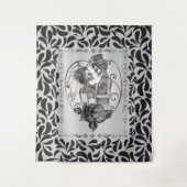 Skelet Liefdeskoppel Huwelijksdans Wandkleed (Voorkant)