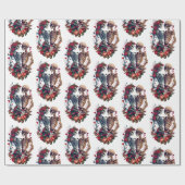 Skelet Liefhebbers Cadeaupapier (Vlak)