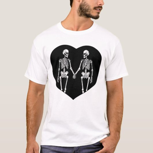 Skelet Liefhebbers Hart T-shirt (Voorkant)
