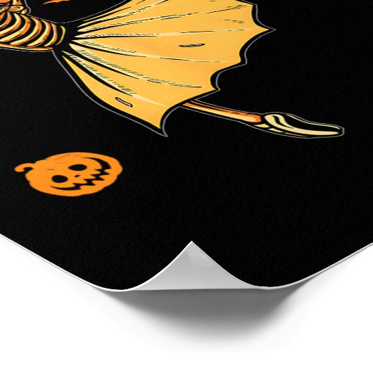 Skelet Llerinas Llet Dance Schattige Halloween Kos Poster (Hoek)