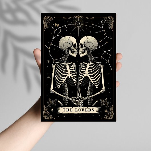 Skelet Love Stars | Tarot bruiloft uitnodiging