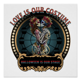 Skelet Lovers Gift Vrouwen   Halloween Perfect Poster