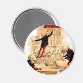 Skelet Mad Scientists Skull Halloween Party Deco Magneet (Voorkant / Achterkant)