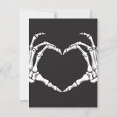 Skelet Making a Heart Feestdagenkaart (Voorkant)
