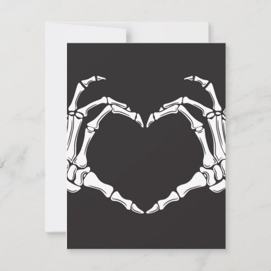 Skelet Making a Heart Feestdagenkaart (Voorkant)