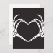 Skelet Making a Heart Feestdagenkaart (Voorkant / Achterkant)