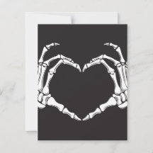 Skelet Making a Heart