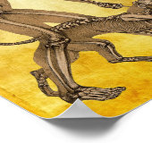 skelet man en hond menselijke anatomie kunst poster (Hoek)