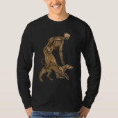 skelet man met menselijke anatomie van honden t-shirt (Voorkant)