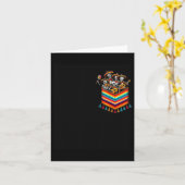 Skelet Mariachi Band Serape Pocket Cinco de Mayo Kaart (Gele Bloem)