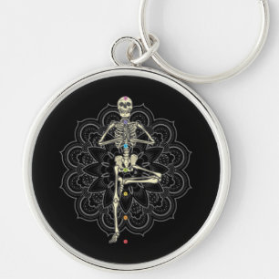 Skelet Mediterend - Yoga Houding Sleutelhanger