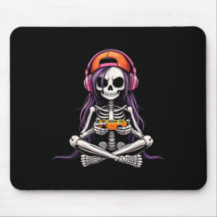 Skelet Meisje Gamer Grappige Halloween Kostuum Gri Muismat