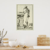 skelet, menselijke anatomie van Denis Diderot Poster (Keuken)