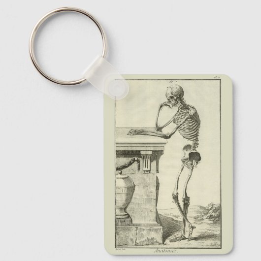 skelet, menselijke anatomie van Denis Diderot Sleutelhanger (Voorkant)
