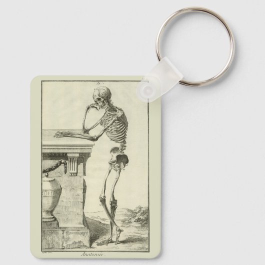 skelet, menselijke anatomie van Denis Diderot Sleutelhanger (Achterkant)