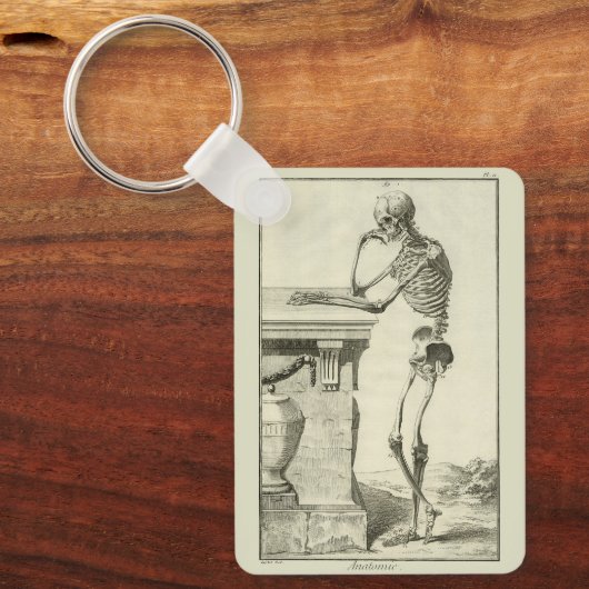 skelet, menselijke anatomie van Denis Diderot Sleutelhanger (Voorkant)