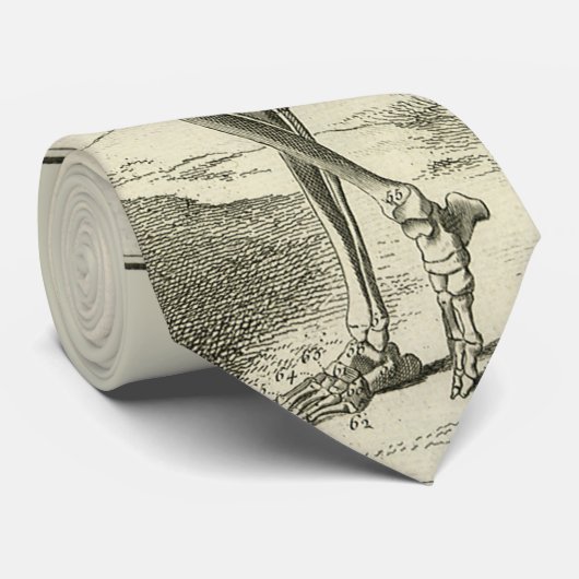  skelet, menselijke anatomie van Denis Diderot Stropdas (Opgerold)