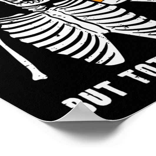 Skelet mentaal ziek helemaal koel leuke retro hal poster (Hoek)