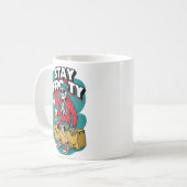 Skelet met bier koffiemok (Voorkant links)