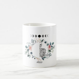 Skelet met bloemen koffiemok