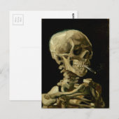 Skelet met brandende sigaret briefkaart (Voorkant / Achterkant)