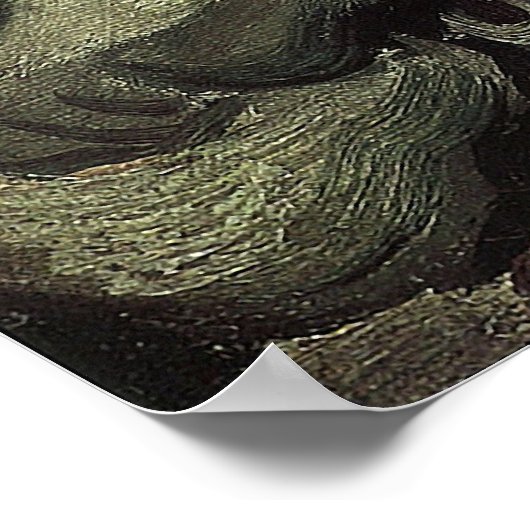 Skelet met brandende sigaret poster (Hoek)