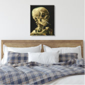 Skelet met brandende sigaret | Vincent van Gogh Canvas Afdruk (Insitu (Slaapkamer))