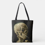 Skelet met brandende sigaret | Vincent van Gogh Tote Bag (Achterkant)