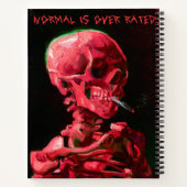 Skelet met brandende sigaretten van Van Gogh Notitieboek (Achterkant)