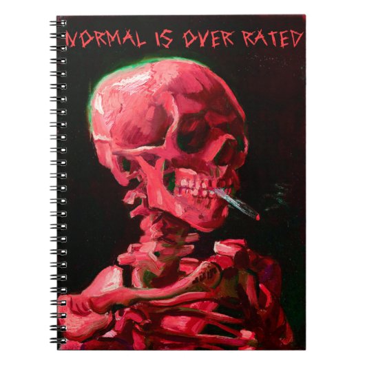 Skelet met brandende sigaretten van Van Gogh Notitieboek (Voorkant)