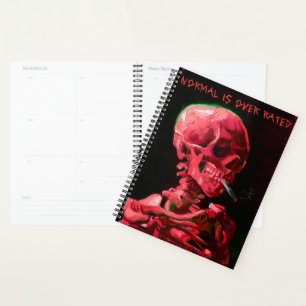 Skelet met brandende sigaretten van Van Gogh Planner