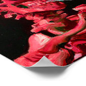 Skelet met brandende sigaretten van Van Gogh Poster (Hoek)