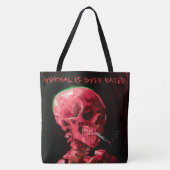 Skelet met brandende sigaretten van Van Gogh Tote Bag (Voorkant)