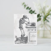 Skelet met Briefkaart van de schedel (Staand voorkant)