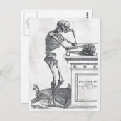 Skelet met Briefkaart van de schedel (Voorkant / Achterkant)