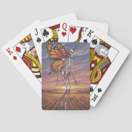 Skelet met Butterfly Wings Poker Speelkaarten