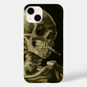 Skelet met een brandende sigaret   Van Gogh Case-Mate iPhone 14 Hoesje