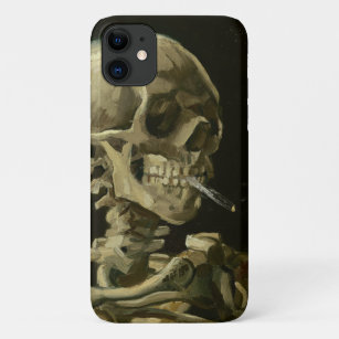 Skelet met een brandende sigaret   Van Gogh Case-Mate iPhone Case