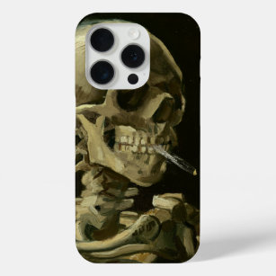 Skelet met een brandende sigaret   Van Gogh iPhone 15 Pro Case