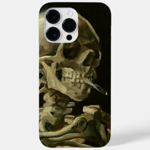 Skelet met een brandende sigaret   Van Gogh Case-Mate iPhone 14 Pro Max Hoesje