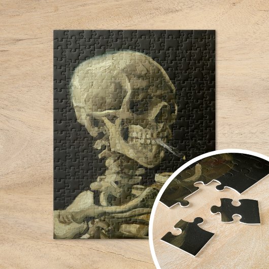 Skelet met een brandende sigaret | Van Gogh Legpuzzel