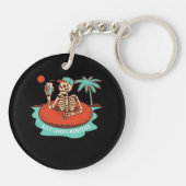 Skelet met een Drink die op een Sleutelhanger (Achterkant)