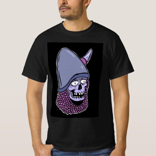 Skelet met Helmhoorn T-shirt (Voorkant)