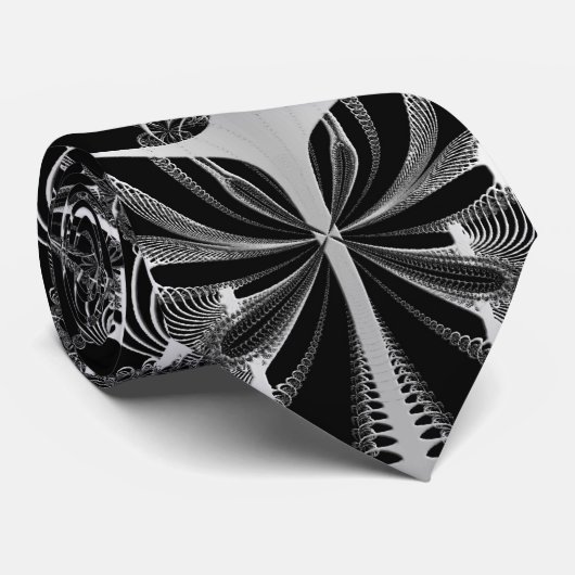 Skelet met ingegraveerde slang - Grijs Stropdas (Opgerold)