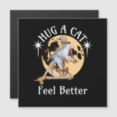 Skelet met kat knuffelen onder maanlicht voor comf (Voorkant / Achterkant)