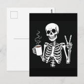 Skelet met koffie briefkaart (Voorkant / Achterkant)