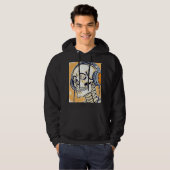 Skelet met koptelefoon hoodie (Voorkant volledig)